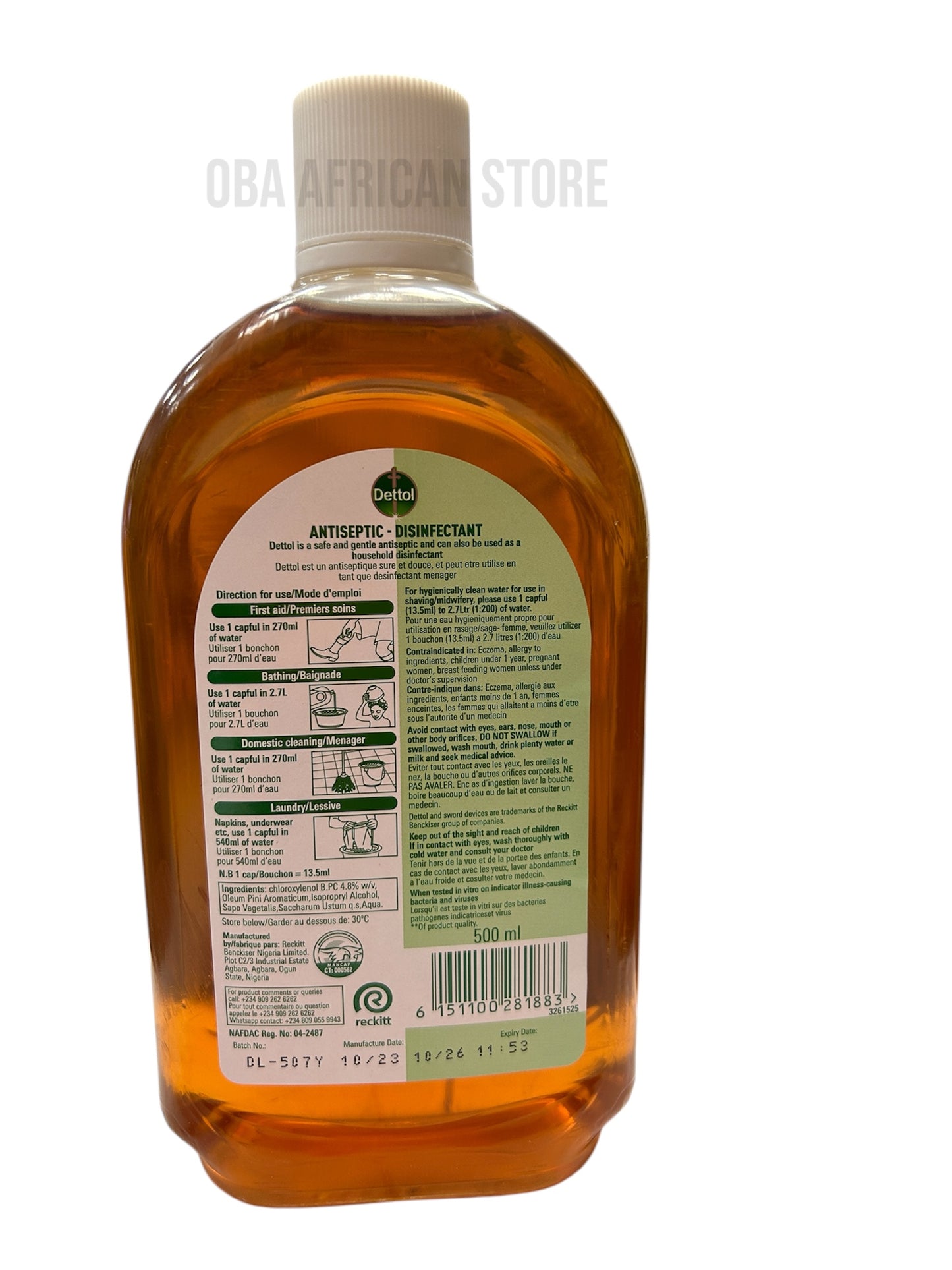 Dettol Germs Defence Antiseptic Disinfectant 500ml