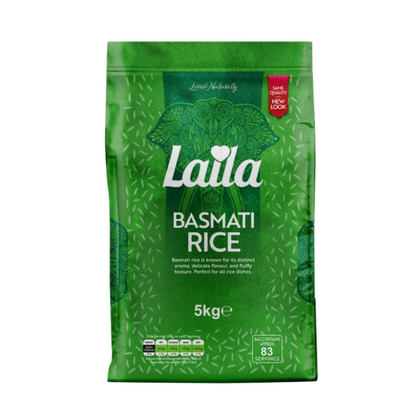 LAILA BASMATI RICE GREEN 5Kg
