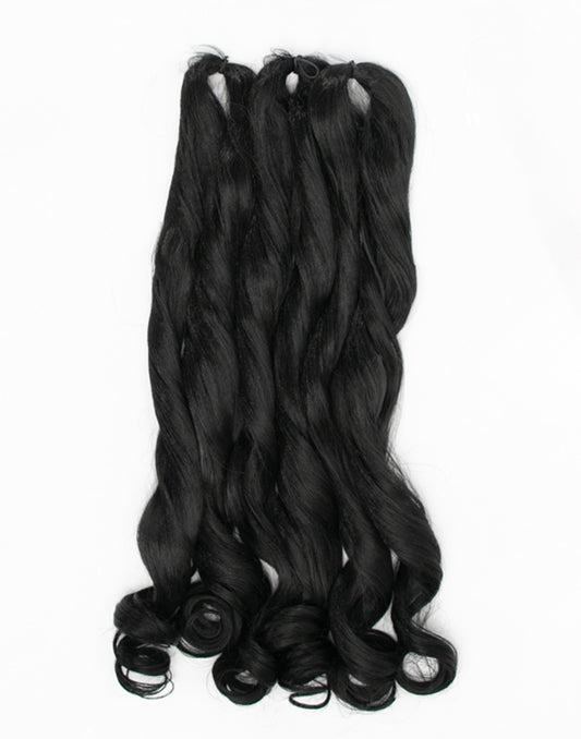FRENCH CURL Hair Extensions Color 1B For Braiding - FEME SYN URBAN BRAID