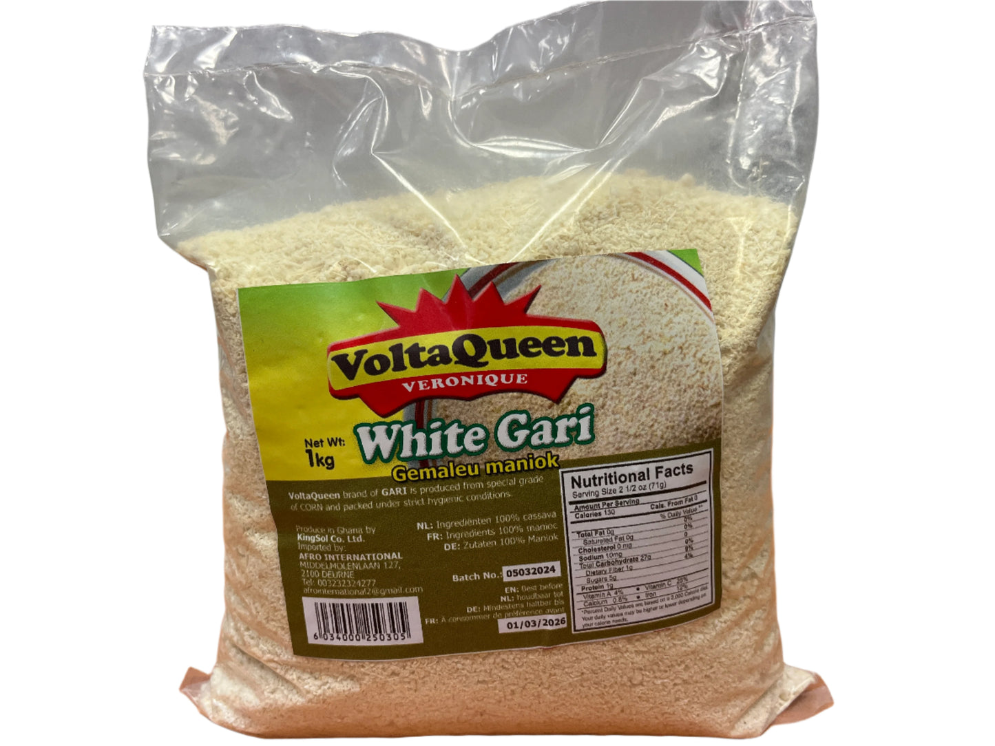 African products African Food in Lithuania, Latvia, Estonia at Oba African Store. Tapijokų dribsniai GARI. White GARI. Afrikietiškas maistas, virtuvė