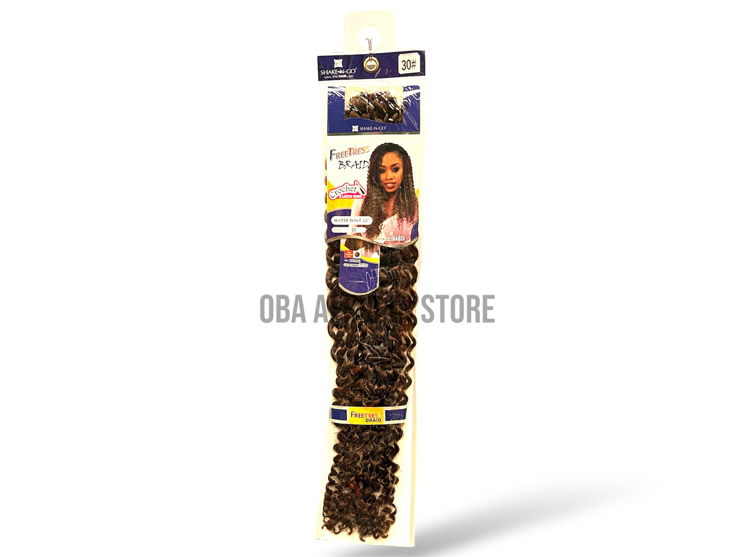 #27 - Brown Freetress Braid Crochet & Hook Water Wave Hair Extensions