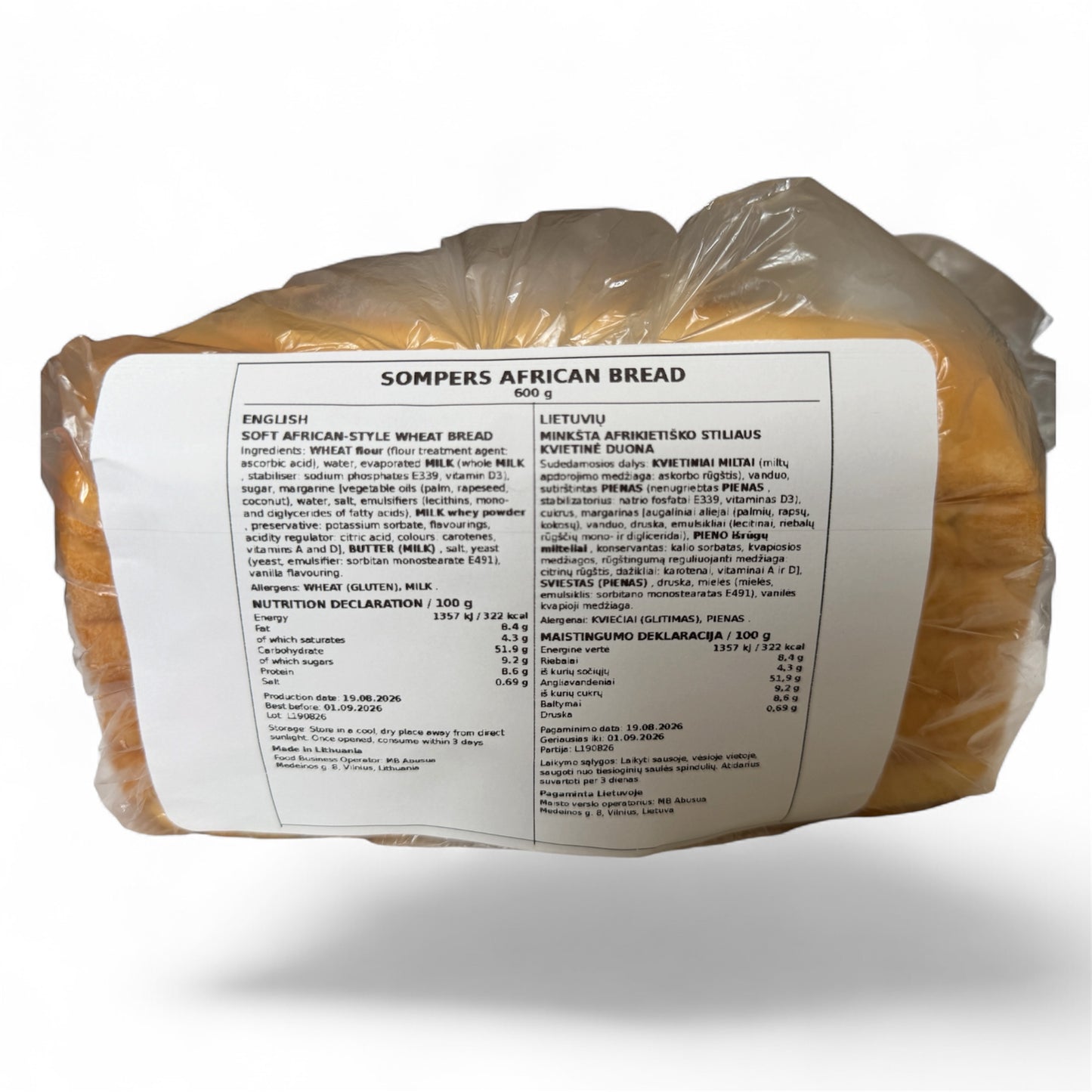 African Bread 600g - SOMPERS