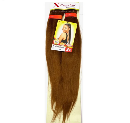 Pre-Stretched Color 30 X-PRESSION Ultra Braid hair extensions for braiding - 82 inches 160g