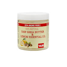 100% PURE & RAW SHEA BUTTER & LEMON OIL 250ML - YARI